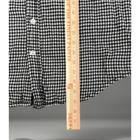 True Grit Button Up Lined Flannel Shirt Shacket Gingham Micro Check Mens Medium - Picture 8 of 13